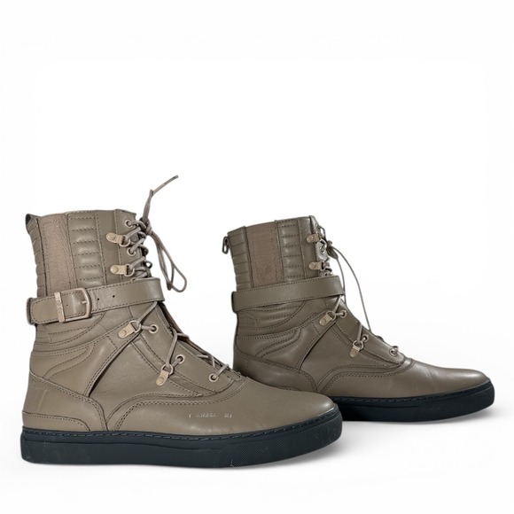 Godspeed Movement Shoes - Godspeed Movement Combat Boots Khaki Leather Lace Up Unisex Wm 12/Men 10/11 NIB